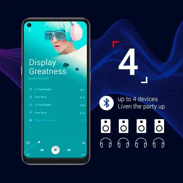 Alt view image 6 of 7 - TCL 10L, Unlocked Android Smartphone with 6.53" FHD + LCD Display, 48MP Quad Rear Camera System, 64GB+6GB RAM, 4000mAh Battery - Arctic White