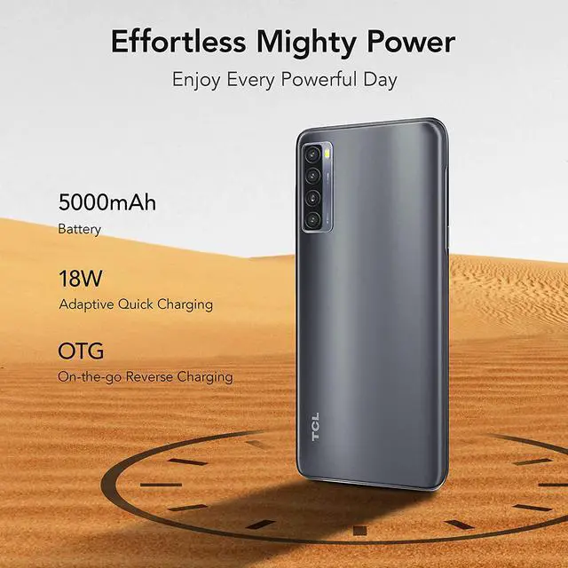 Alt view image 7 of 8 - TCL 20S Unlocked Android Smartphone with 6.67” Dotch FHD+ Display, 64MP Quad Rear Camera System, 128GB+4GB RAM, 5000mAh Battery with Fast Charging, Milky Way Black