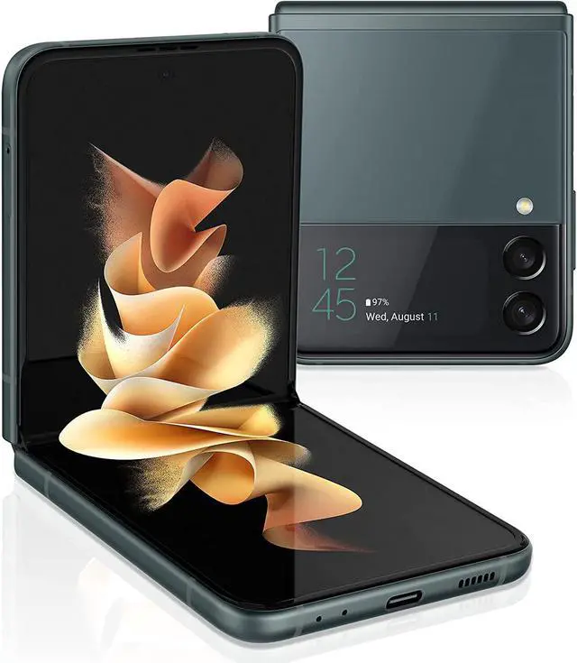 Alt view image 3 of 3 - SAMSUNG Galaxy Z Flip 3 5G Factory Unlocked Android Cell Phone US Version Smartphone Flex Mode Intuitive Camera Compact 128GB Storage US Warranty, Green