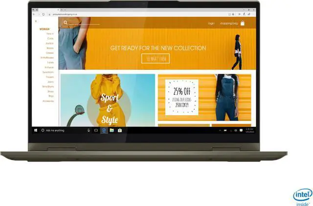 Alt view image 6 of 20 - Lenovo - Yoga 7i 2-in-1 14" Touch Screen Laptop - Intel Evo Platform Core i5 - 12GB Memory - 512GB Solid State Drive - Dark Moss Tablet Notebook 82BH00DQUS