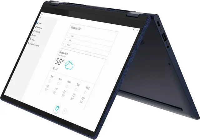 Alt view image 2 of 6 - Lenovo Yoga 6 13 2-in-1 13.3" Touch Screen Laptop - AMD Ryzen 5 - 8GB Memory - 256GB SSD - Abyss Blue with Fabric Cover 82ND006YUS Tablet