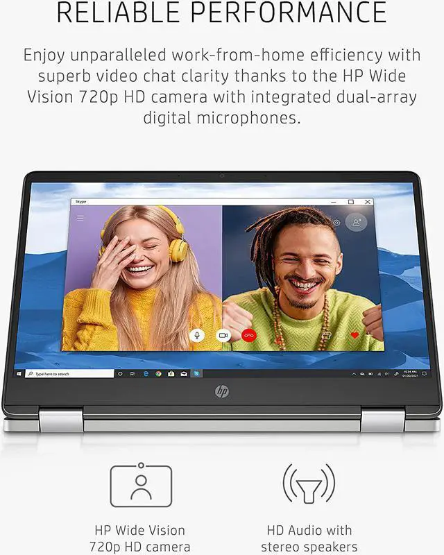 Alt view image 4 of 19 - HP Chromebook x360 14a-ca0040nr 14" HD Touch Laptop Intel Celeron N4020 1.10GHz up to 2.80GHz Intel UHD Graphics 600 4GB LPDDR4-2400 RAM 32GB eMMC ChromeOS - 4A6G3UA