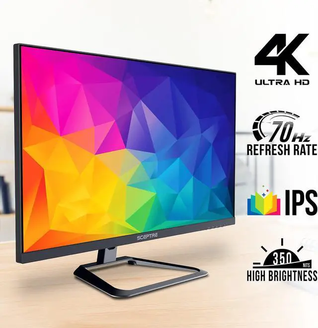 Alt view image 3 of 18 - Sceptre 4K IPS 27" 3840 x 2160 UHD Monitor up to 70Hz DisplayPort HDMI 99% sRGB Build-in Speakers, Black 2021 (U275W-UPT)