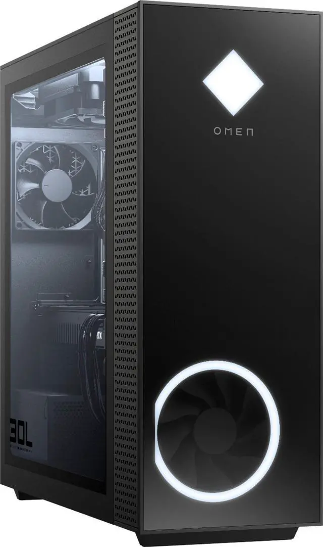Alt view image 4 of 5 - HP OMEN - 30L Gaming Desktop - AMD Ryzen 5 - 16GB Memory - NVIDIA® GeForce RTX™ 3060 - 1TB SSD - Shadow Black GT13-1174 PC Computer