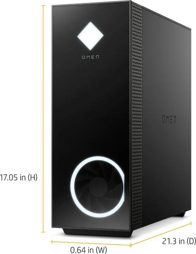 Alt view image 5 of 5 - HP OMEN - 30L Gaming Desktop - AMD Ryzen 5 - 16GB Memory - NVIDIA® GeForce RTX™ 3060 - 1TB SSD - Shadow Black GT13-1174 PC Computer