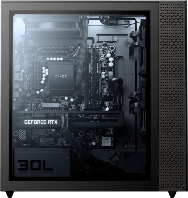 Alt view image 3 of 5 - HP OMEN - 30L Gaming Desktop - AMD Ryzen 5 - 16GB Memory - NVIDIA® GeForce RTX™ 3060 - 1TB SSD - Shadow Black GT13-1174 PC Computer