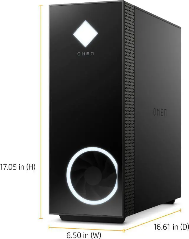 Alt view image 5 of 19 - HP OMEN - 30L Gaming Desktop - AMD Ryzen 7 - 16GB Memory - NVIDIA® GeForce RTX™ 3060 Ti - 1TB SSD - Shadow Black PC Computer GT13-1194