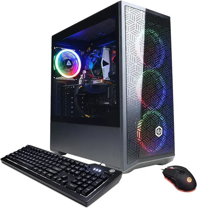 Main image of CYBERPOWERPC Gamer Xtreme VR Gaming PC, Intel Core i5-11400F 2.6GHz, 8GB DDR4, GeForce RTX 2060 6GB, 500GB NVMe SSD, WiFi Ready & Win 11 Home (GXiVR8060A11) Desktop Computer