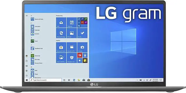 Alt view image 5 of 6 - LG Gram Laptop - 15.6" IPS Touchscreen, Intel 10th Gen Core i7 1065G7 CPU, 16GB RAM, 1TB M.2 MVMe SSD (512GB x 2), 17 Hour Battery, Thunderbolt 3 - 15Z90N (2020), Model: 15Z90N-R.AAS9U1