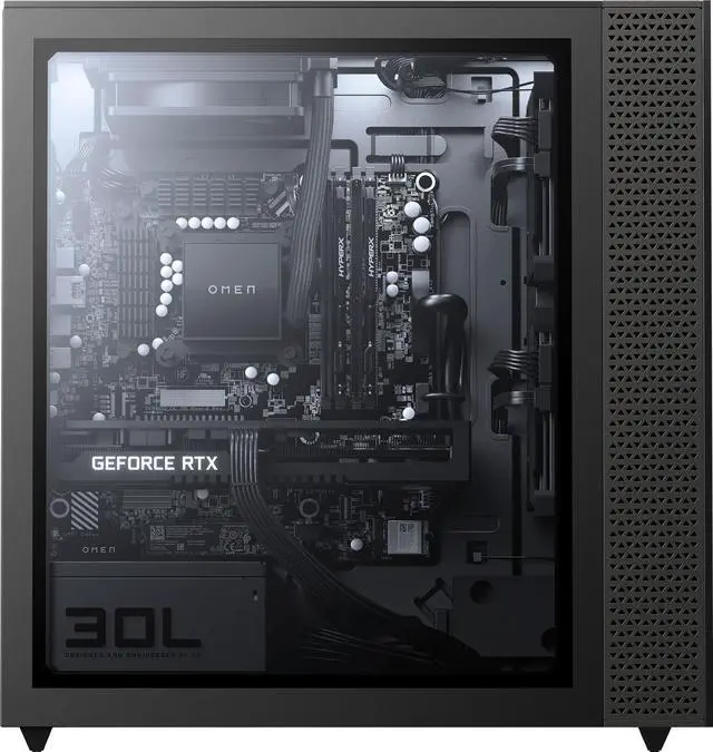 Alt view image 4 of 4 - HP OMEN - Gaming Desktop - AMD Ryzen™ 7 5800X - 16GB HyperX Memory - NVIDIA® GeForce RTX™ 3080 - 1TB SSD - Jet Black GT13-1154 PC Computer