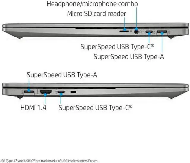 Alt view image 6 of 8 - HP 14" FHD, Chromebook, AMD Ryzen 3-3250C, 4GBRAM, 128GB SSD, Silver, Chrome OS, 14b-na0010wm