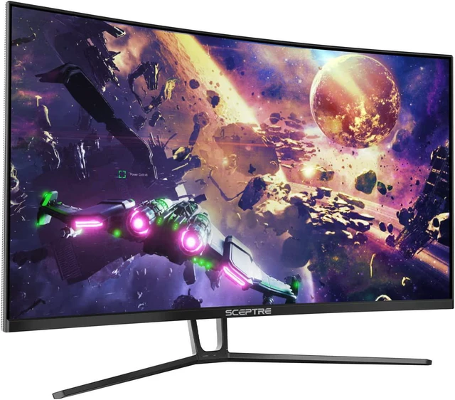 Alt view image 2 of 5 - Sceptre Curved 27" 240Hz Gaming Monitor 1920 x 1080p 1ms AMD FreeSync Premium, R1500 99% sRGB Build-in Speakers Machine Black 2022 (C275B-FWN240)