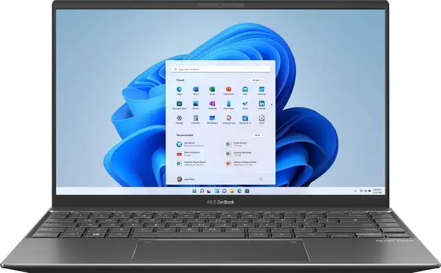 Main image of ASUS - Zenbook 14" Laptop - AMD Ryzen 5 - 8GB Memory - NVIDIA GeForce MX450 - 256GB SSD - Light Grey Q408UG-211.BL Notebook