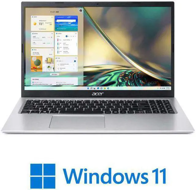 Main image of Acer Aspire 1, 15.6" Full HD Display, Intel Celeron N4500, 4GB DDR4, 128GB eMMC, Pure Silver, Windows 11 Home (S mode), A115-32-C28P