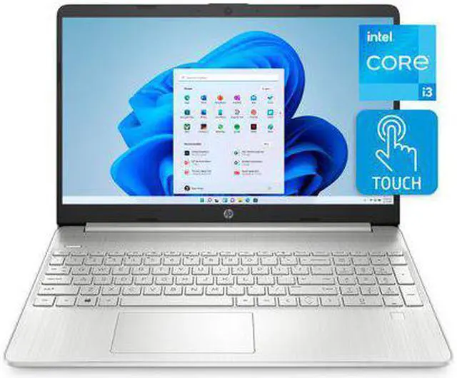 Alt view image 4 of 4 - HP 15.6" FHD Touch, Intel Core i3-1115G4, 8GB RAM, 256GB SSD, Silver, Windows 10 (S mode), 15-dy2132wm