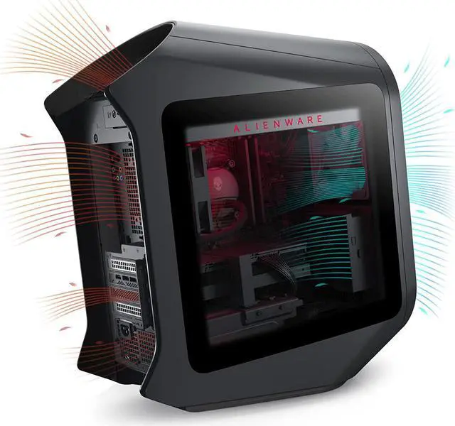 Alt view image 2 of 5 - Alienware Aurora R14 Gaming Desktop - AMD Ryzen 9 5900, 32GB 3466MHz RAM, 1TB SSD + 2TB HDD, NVIDIA GeForce RTX 3080 10GB GDDR6X Graphics, Liquid Cooled, Windows 11 Home - Dark Side of The Moon