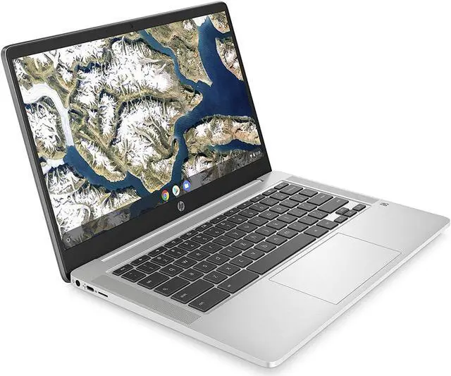 Alt view image 4 of 4 - HP Chromebook 14-inch Laptop, Intel Celeron N4120 Processor, Intel UHD Graphics 600, 4 GB RAM, 64 GB SSD, Chrome OS (14a-na0226nr, Mineral Silver)