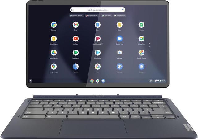 Alt view image 4 of 6 - Lenovo - Chromebook Duet 5 - 13.3" OLED Touch Screen Tablet - 8GB Memory - 128GB SSD - with Keyboard - Abyss Blue 82QS001HUS