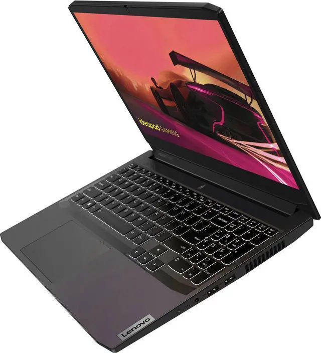 Alt view image 2 of 10 - Lenovo - IdeaPad Gaming 3 15.6" FHD 120Hz Laptop - AMD Ryzen 5 5600H - NVIDIA GeForce GTX 1650 - 8GB Memory - 256GB SSD - Shadow Black 82K201QMUS Notebook