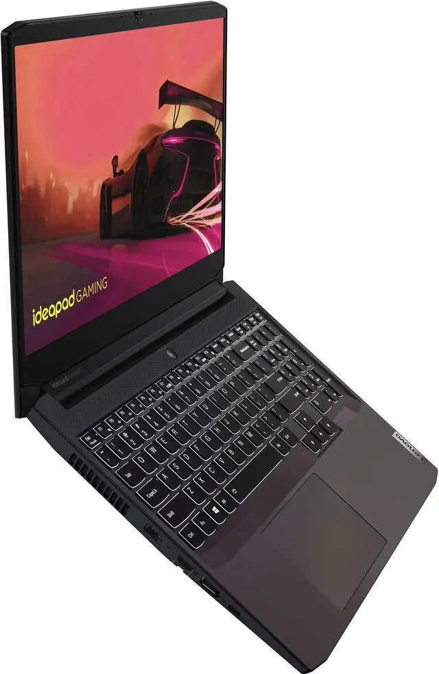 Alt view image 3 of 10 - Lenovo - IdeaPad Gaming 3 15.6" FHD 120Hz Laptop - AMD Ryzen 5 5600H - NVIDIA GeForce GTX 1650 - 8GB Memory - 256GB SSD - Shadow Black 82K201QMUS Notebook