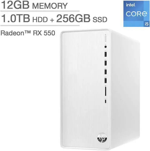 Main image of HP Pavilion Desktop - 12th Gen Intel Core i5-12400F - AMD Radeon RX 550 - Windows 11
PC Computer 12GB RAM 256GB SSD + 1TB HDD TP01-3117c
