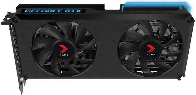 Alt view image 2 of 6 - PNY GeForce RTX 3060 Ti 8GB XLR8 Gaming Revel Epic-X RGB Dual Fan Graphics Card LHR VCG3060T8LDFXPPB
