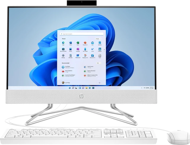 Alt view image 3 of 3 - HP - 21.5" All-In-One - Intel Celeron - 4GB Memory - 128GB SSD - Snow White 22-dd0224 Desktop PC Computer