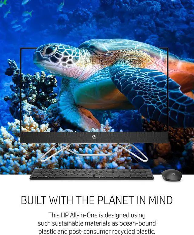Alt view image 6 of 15 - HP 27 All-in-One Desktop, AMD Ryzen 5 5500U, 16 GB RAM, 512 GB SSD, Full HD IPS Touchscreen, Windows 11 Home, 4 USB Ports, Privacy Camera, Dual Mics, Wireless Keyboard and Mouse (27-cb0060, 2021)