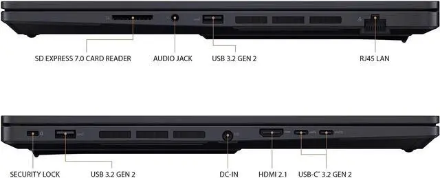 Alt view image 5 of 6 - ASUS ProArt StudioBook 16 Laptop, 16 2560x1600 120Hz Display, AMD Ryzen 7, 32GB DDR4, 1TB PCIe SSD, Nvidia Geforce RTX 3060, Windows 11 Home, H5600QM-AH78, Star Black