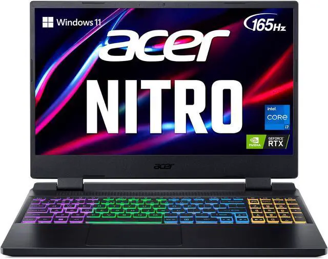 Main image of Acer Nitro 5 AN515-58-7583 Gaming Laptop | Intel Core i7-12700H | NVIDIA GeForce RTX 3070 Ti Laptop GPU | 15.6" QHD 165Hz 3ms IPS Display | 16GB DDR4 | 2TB SSD in RAID 0 | Killer WiFi 6 | RGB Keyboard