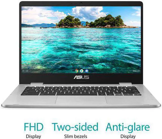 Alt view image 2 of 20 - ASUS C424MA 14 4GB, 64GB Chromebook; 14" Full HD, Intel Celeron N4020, 4GB RAM, 64GB eMMC, Silver, Chrome OS, C424MA-WH44F