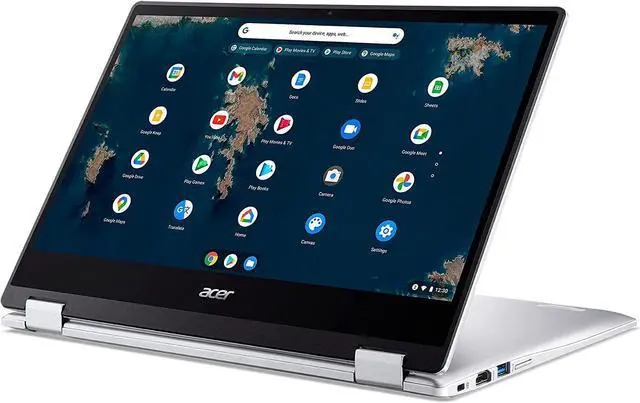 Alt view image 5 of 10 - Acer Chromebook Spin 314 Convertible Laptop | Intel Pentium Silver N6000 | 14" Full HD IPS Touch Display | 4GB LPDDR4X | 128GB eMMC | DTS Audio | Intel Wi-Fi 6 AX201 | Chrome OS | CP314-1HN-P5NE