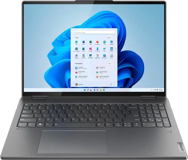 Main image of Lenovo - Yoga 7i 16" WQXGA Touch 2-in-1 Laptop - Core i7-1260P - 16GB Memory - 512GB SSD - Arctic Grey Tablet Notebook 82QG0000US