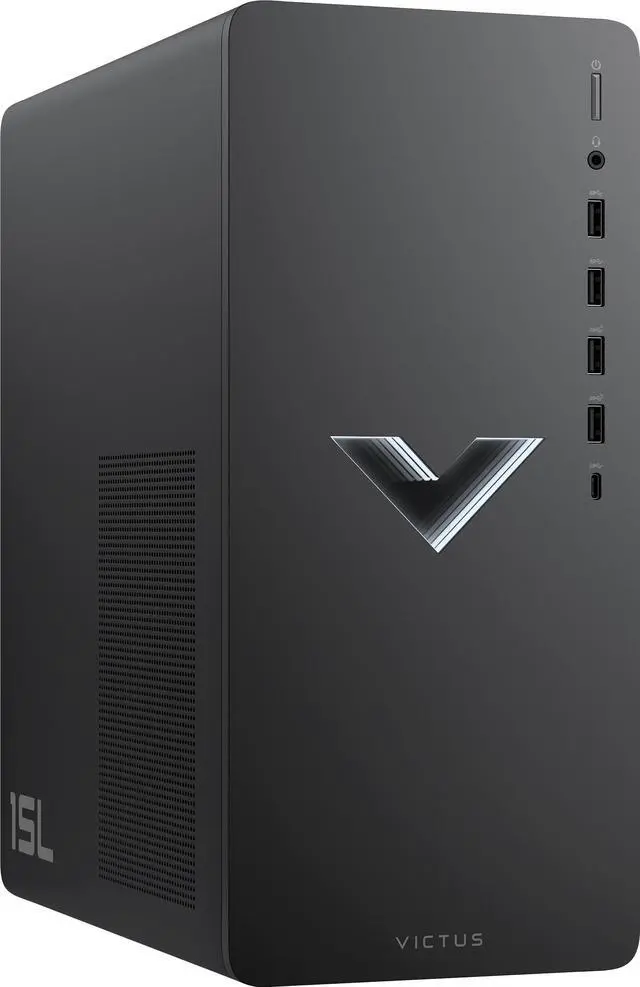 Alt view image 3 of 3 - HP - Victus Gaming Desktop - Intel Core i3-12100F - 8GB Memory - NVIDIA GeForce GTX 1650 - 512GB SSD - Mica Silver TG02-0014 PC Computer