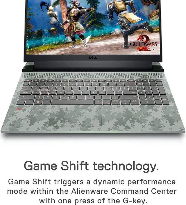 Alt view image 6 of 7 - Dell G15 5520 15.6 Inch Gaming Laptop - FHD 120Hz Display, Core i7-12700H, 16GB DDR5 RAM, 512GB SSD, NVIDIA RTX 3060 6GB GDDR6, Intel Wi-Fi 6, Windows 11 - Spector Green
Notebook