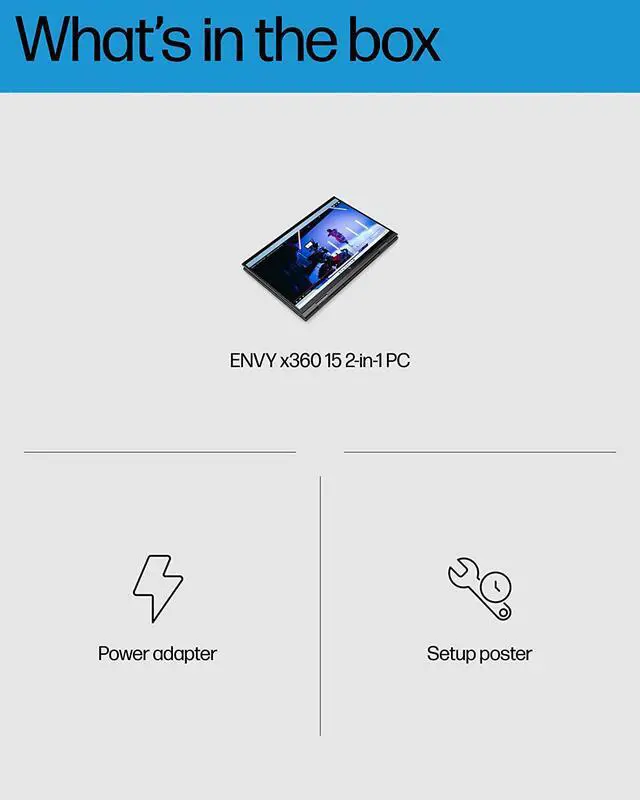 Alt view image 5 of 5 - HP Envy x360 Convertible 15-inch Laptop, AMD Ryzen 7 5825U Processor, AMD Radeon Graphics, 8 GB RAM, 512 GB SSD, Windows 11 Home (15-eu1026nr, Nightfall Black Aluminum)