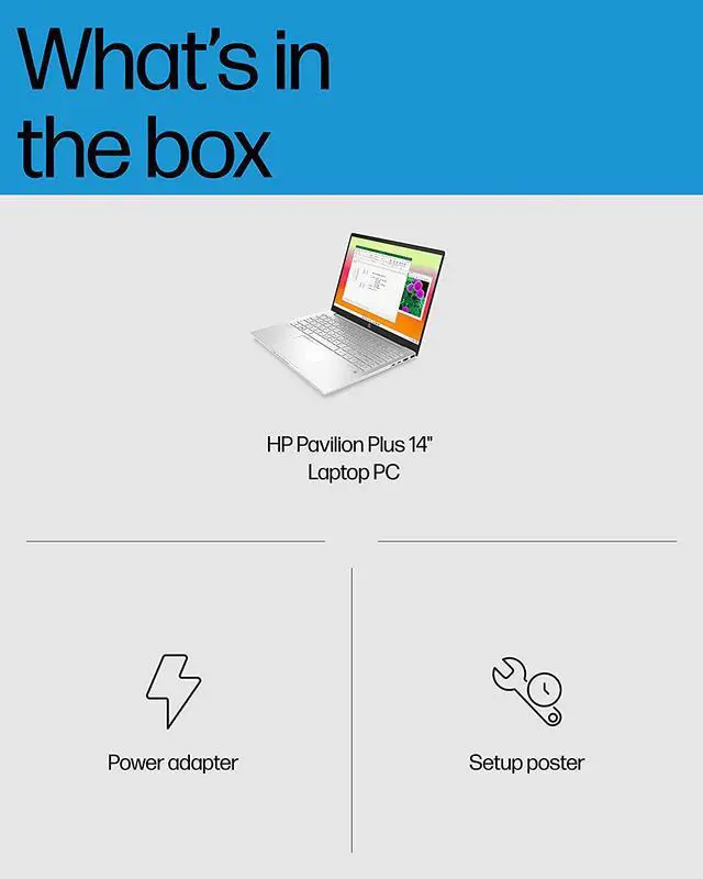 Alt view image 2 of 3 - HP Pavilion Plus 14 inch Laptop PC, Intel Core i5-1240P Processor, Intel Iris Xe G Dedicated Graphics, 8 GB RAM Memory, Windows 11 Home (14-eh0010nr, Natura Silver)