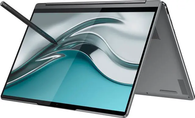 Alt view image 2 of 7 - Lenovo - Yoga 9i 14" 4K OLED Touch 2-in-1 Laptop with Pen - Intel Evo Platform - Core i7-1260P - 16GB Memory - 1TB SSD - Storm Grey Notebook Tablet