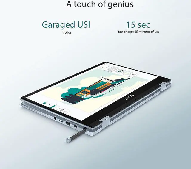 Alt view image 7 of 8 - ASUS Chromebook Flip CX3, 14 Touchscreen  FHD NanoEdge, Intel Core i7-1160G7, 512GB SSD, 16GB RAM, Garaged Stylus, Backlit Keyboard, Wi-Fi 6, Chrome OS w Chrome Enterprise Upgrade, CX3400FMA-GE762T-S