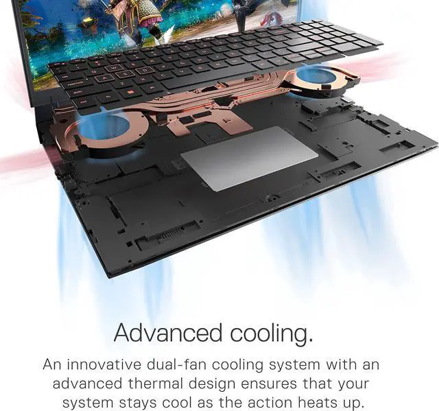 Alt view image 4 of 4 - Dell G15 5520 Gaming Laptop - 15.6-inch FHD 120Hz Display, Core i5-12500H, 8GB DDR5 RAM, 512GB SSD, NVIDIA RTX 3050 4GB GDDR6, Intel Wi-Fi 6, Windows 11 Home - Dark Shadow Grey
Notebook