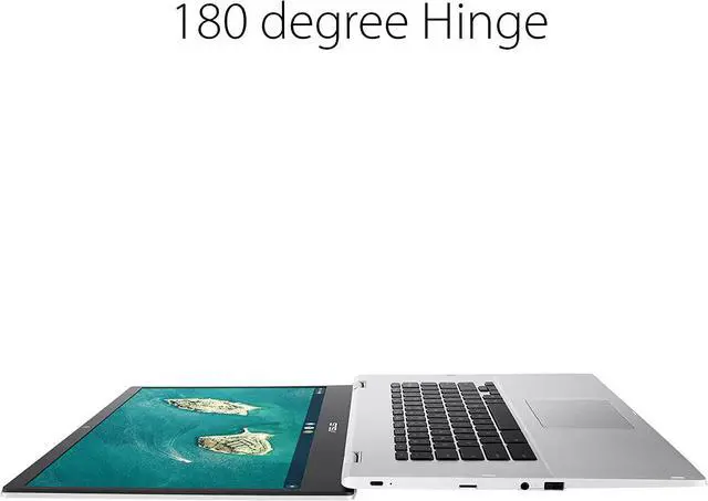 Alt view image 5 of 5 - ASUS Chromebook CX1, 15.6" Full HD NanoEdge Display, Intel Celeron N3350 Processor, 64GB eMMC Storage, 8GB RAM, Chrome OS, Transparent Silver, CX1500CNA-AS84F Laptop Notebook
