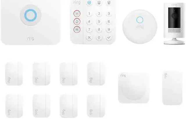Main image of Ring Security Alarm 14-piece Kit (Gen 2) with Stick Up Cam, Smoke/Co Listener and Range Extender
