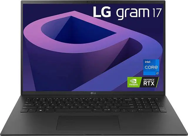 Main image of LG gram (2022) 17Z90Q Ultra Lightweight Laptop, 17" (2560 x 1600) IPS Display, Intel Evo 12th Gen i7 1260P Processor, 32GB LPDDR5, 2TB NVMe SSD, FHD Webcam, WiFi 6E, Thunderbolt 4, Windows 11, Black