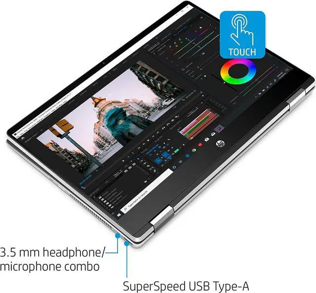 Alt view image 3 of 7 - HP Pavilion x360 14 Convertible 2-in-1 Laptop, 14 Full HD Touchscreen Display, Intel Core i5, 8 GB DDR4 RAM, 512 GB SSD Storage, Windows 10 Home, Backlit Keyboard (14-dh2011nr, 2020 Model)
Tablet