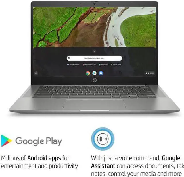 Alt view image 4 of 6 - HP 14" Chromebook, Intel i3-1135, 4GB RAM, 128GB SSD, Silver, Chrome OS, 14b-nb0031wm
Laptop Notebook