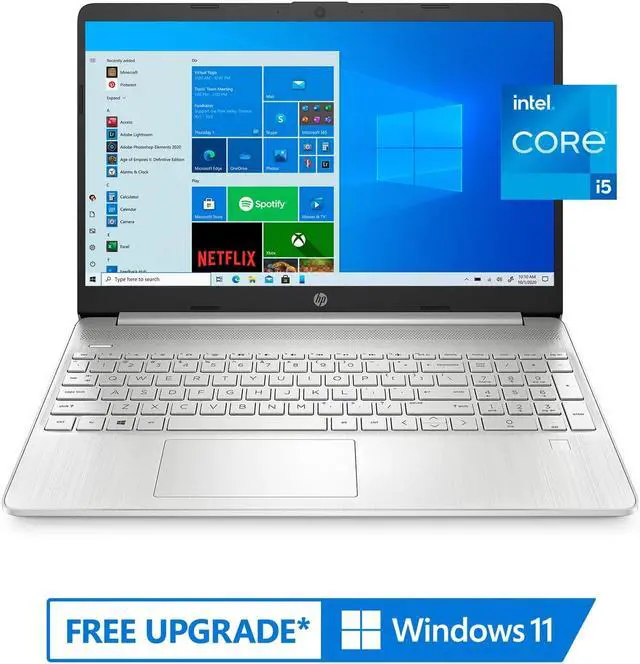 Main image of HP 15.6" Laptop, Intel Core i5-1135G7, 2.4GHz Intel Iris Xe Graphics, 8GB Ram 512GB SSD, Windows 11, Natural Silver, 15-dy2152wm Notebook