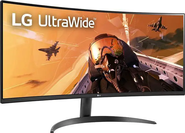Alt view image 3 of 8 - LG 34WP60C-B 34-Inch 21:9 Curved UltraWide QHD (3440x1440) VA Display with sRGB 99% Color Gamut and HDR 10, AMD FreeSync Premium and 3-Side Virtually Borderless Screen Curved QHD Tilt