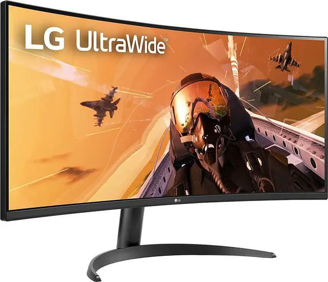 Alt view image 7 of 8 - LG 34WP60C-B 34-Inch 21:9 Curved UltraWide QHD (3440x1440) VA Display with sRGB 99% Color Gamut and HDR 10, AMD FreeSync Premium and 3-Side Virtually Borderless Screen Curved QHD Tilt