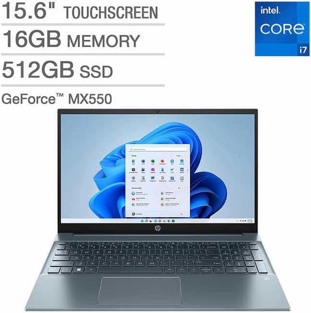 Pavilion 15.6" Touchscreen Laptop - 12th Gen Intel Core i7-1255U - GeForce MX550 - - Windows 11 - Blue Notebook 16GB RAM 512GB SSD Laptops / Notebooks -