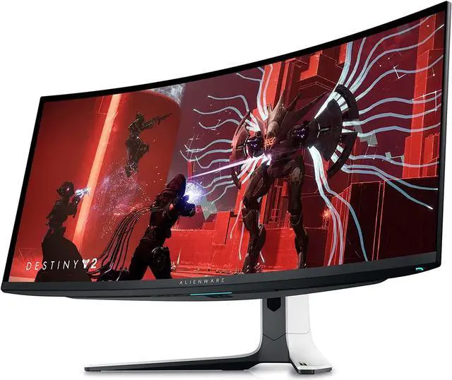 Alt view image 2 of 8 - Alienware 34 Inch Curved PC Gaming Monitor, 3440 x 1440p Resolution, Quantum Dot OLED 175Hz, 1800R Curvature, True 1ms GTG, 1,000,000:1 Contrast Ratio, 1.07 Billion Colors, AW3423DW - Lunar Light